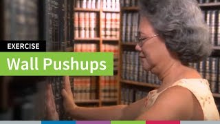 Wall Pushups Strength Exercise for Older Adults [upl. by Yellhsa]