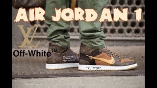 Air Jordan 1 OFF WHITE LOUIS VUITTON KINDSNEAKERCOM [upl. by Amer]