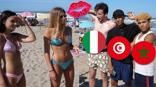 Italiano VS Marocchino VS Tunisino  Gara di RIMORCHIO in SPIAGGIA 🏖️ [upl. by Matthaeus]