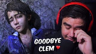 GROWN MAN TEARS FOR THIS FINAL EPISODEGOODBYE CLEM  Walking Dead S4 END [upl. by Adnulahs]