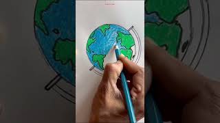 How to Draw a Globe Step by Step  Easy Globe Drawing [upl. by Lleze]