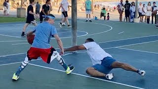 Professor vs Trash Talker 1v1 for 100 EPIC beach court [upl. by Hewet]