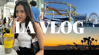 los angeles vlog  santa monica pier popular cafes bookstore [upl. by Pantheas]