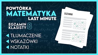 MATEMATYKA  To musisz powtórzyć  Egzamin Ósmoklasisty 2025 [upl. by Hube]