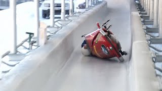 The Italian womens team makes their debut in bobsleigh [upl. by Aleece]