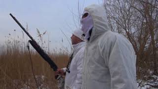 Specklebelly Goose Hunting in Bulgaria Mandra Lake 2013 [upl. by Funda]