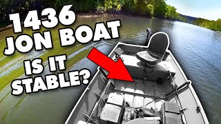 25 HP Yamaha on 1436 Jon Boat Speed Test [upl. by Aisatsanna485]