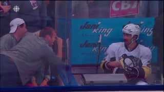 Columbus Blue Jackets fans give Matt Niskanen a warm welcome to the penalty box [upl. by Norma]