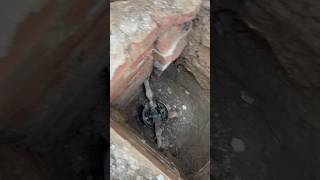 Exposing LEAD water pipe connection  DIY plumbing home improvement [upl. by Meekar]