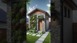 Elegant Vertical Garden amp Stone Cladding Design for Modern Homes home shorts [upl. by Nanci]