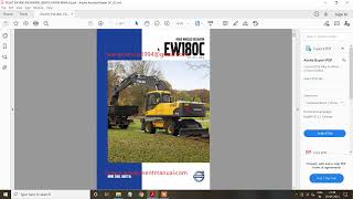 VOLVO EW180C EXCAVATOR PDF SERVICE MANUAL [upl. by Inanaup]