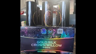 GOLD SILK CROWN WILLOW NOAB BY PHANTOM BRAND FIREWORKS 9 SHOT 500 GRAM NOAB FRIDAY SEASON 1 EP5 [upl. by Gronseth461]