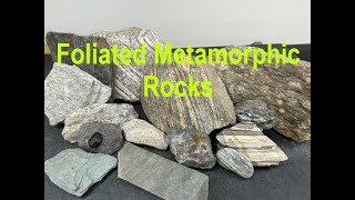 Rock Identification with Willsey Foliated Metamorphic Rocks  Slate Phyllite Schist and Gneiss [upl. by Caryl224]