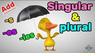 Singular And Plural Nouns  Plural Nouns Ending s  es  ies  Learn To Make Plural Nouns [upl. by Barimah]