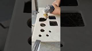 Professional tiling tile laying hole opener new tools [upl. by Irrehc17]