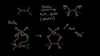 Syn dihydroxylation  Alkenes and Alkynes  Organic chemistry  Khan Academy [upl. by Sitnerp]