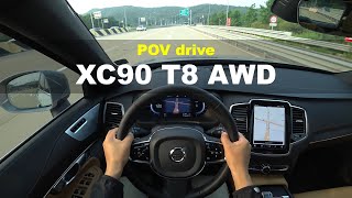 2024 Volvo XC90 T8 Recharge AWD POV drive [upl. by Annwahsal]