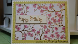 Cherry Blossom Birthday Card [upl. by Allerym]