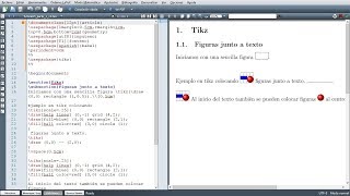 LaTeX texmaker Tutorial 15 Gráficas usando Tikz  Figuras junto a texto español 1n [upl. by Mariejeanne]