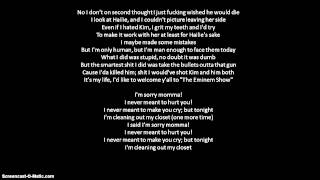 Eminem Clean out my Closet Lyrics [upl. by Natika]