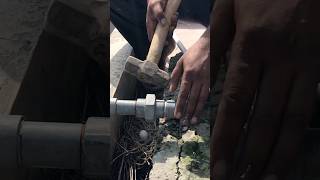 Old iron pipe joint removing trick plumbing experiment tricks tips youtubeshorts [upl. by Nnylyrehc]