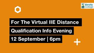 Distance Studies Virtual Information Evening [upl. by Akiras202]