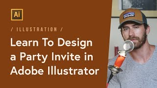 Illustration HowTo Design a Party Invite in Adobe Illustrator Tutorial 🌴 [upl. by Blancha]