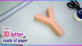 make 3d letters from paper 3d letter Y y [upl. by Nyledam]