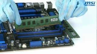 MSI® HOWTO install DDR3 Memory [upl. by Merc803]