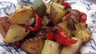 Erics Roasted Red Potatoes with Bell Pepper and Onion [upl. by Leena538]