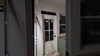 outswing exterior door install porch addition kitchen design humor funnyvideos carpenter [upl. by Burnie321]