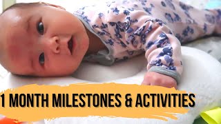 ONE MONTH BABY DEVELOPMENT MILESTONES  What A 1 Month Old Can Do And How You Can Measure Growth [upl. by Arym]