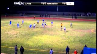 Farmersville with a 25yard curling shot towards the left post which is pushed away by the keeper [upl. by Sorrows]