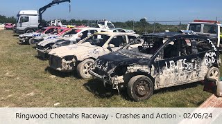 Ringwood Cheetahs Raceway 020624  Crashes and Action [upl. by Naitsirk]