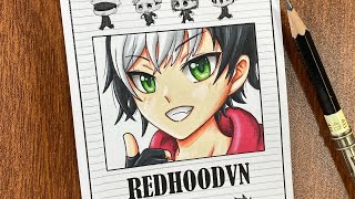 How to draw Redhoodvn [upl. by Duff]