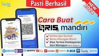 Cara Buat QRIS MANDIRI Terima Pembayaran dari Semua Bank  Cara Buat kode QR MANDIRI Online Cepat [upl. by Aneek]