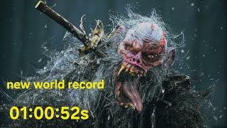 Sekiro GUARDIAN APE  NO DAMAGE  SPEEDRUN 010052s WR [upl. by Mlohsihc]