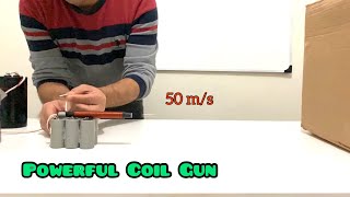 Making Simple and Powerful Coil Gun and Test it  Rail Gun [upl. by Ilenay259]