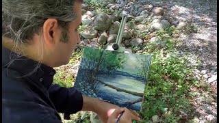 Plein Air watercolor landscape [upl. by Anahsahs]