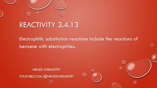 IB Chemistry HL Only  Reactivity 3413  Electrophilic Substitution of Benzene mechanism [upl. by Tnarg]