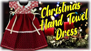 Christmas Hand Towel Dress  The Sewing Room Channel [upl. by Korfonta]