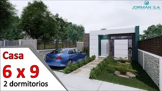 modelos de casas pequeñas y bonitas Casa 6x9 metros [upl. by Nylhtiak51]