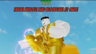 How to AFK farm BLOODLINE and MUSCLE at once in lifting simulator  Roblox [upl. by Irrej]