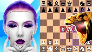 Leela Chess Zero attacks Komodo with THREE PAWNS [upl. by Jenelle]