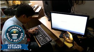 Guinness World Record  Fastest time to type the alphabets single hand with space [upl. by Putscher332]