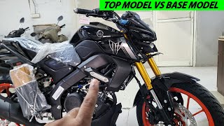 Quick Comparison 2024 Yamaha MT15 V3 Top Model Vs Base Model Details [upl. by Spanjian]