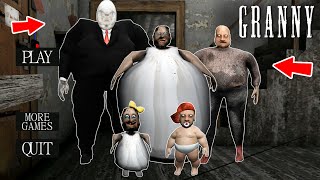 Playing as fat Granny Family vs Big Fat Slenderman  Update Granny  Gameplay Animation p34 [upl. by Nelag]