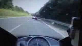 Bugatti Veyron Vs Yamaha R1 on the Autobahn [upl. by Ipoillak96]