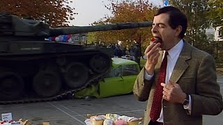 Tank DESTROYS Mr Beans Car  Mr Bean Live Action  Funny Clips  Mr Bean [upl. by Aibat]