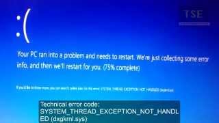 SYSTEMTHREADEXCEPTIONNOTHANDLED dxgkrnlsys BSOD in Windows 10 [upl. by Eisinger655]